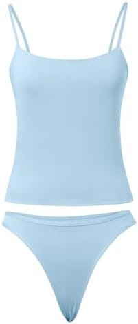 Women's Halter Vest Sexy Deep Sqaure Neck Tank Top Sleeveless Slim Solid Color Basic Top Y2K Vest for Women