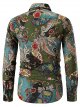 Men's Paisley Tribal Shirt Long Sleeve Daily Tops Basic Vintage Red Green